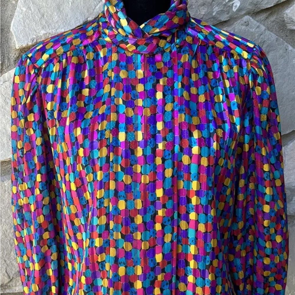 Vintage 90s Y2K Collections by‎ Josephine Long Sleeve Blouse Size 6 - Picture 2 of 12